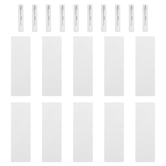 COMPUKAS 10pcs Blank Wooden Name Badge with Clip and Pin for Sublimation