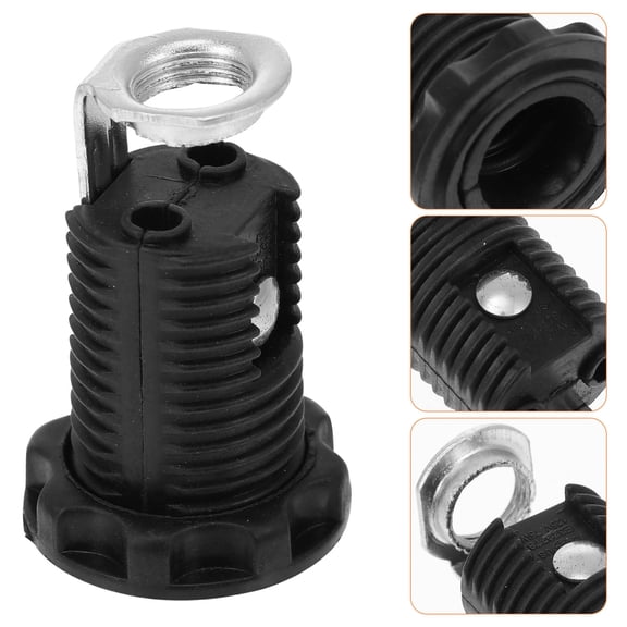 COMPUKAS 10pcs E12 Screw Light Socket Plastic Plug in Lamp Holder Replacement