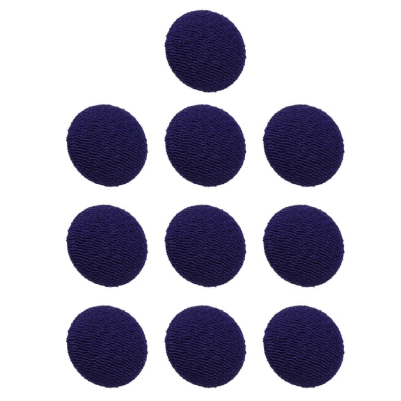 COMPUKAS 10pcs Navy Cloth Round Button for Sewing Jackets Tailors