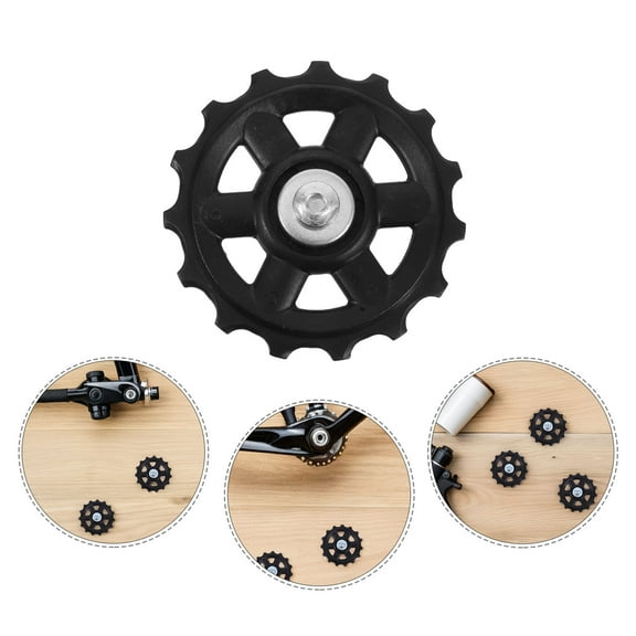 COMPUKAS 10pcs Road Bike Roller Wheels Plastic Black for Long Distance Rides Cyclists