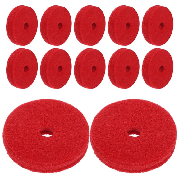 COMPUKAS 12Pcs Cymbal Dampener Red Felt Washer Replacement For Music Practice
