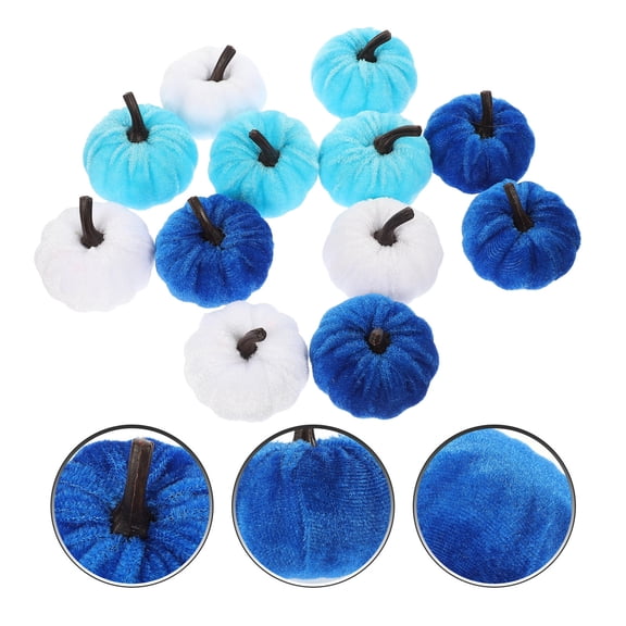 COMPUKAS 12-Piece Pumpkin Decorations Set with Soft Flannelette Fabric for Home and Garden Seasonal Decor