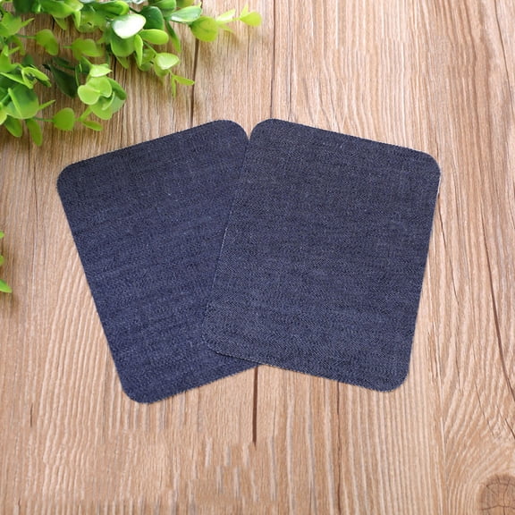COMPUKAS 12Pcs Iron on Denim Knee Patches for Reinforcing Pants and Clothes Assorted Colors