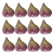 COMPUKAS 12Pcs Realistic Artificial Figs Fake Fruit Decorations for Home and Party Decor