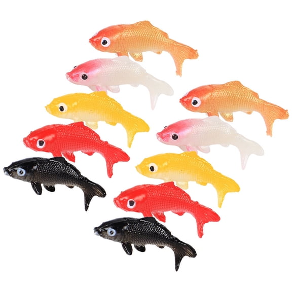 COMPUKAS Artificial Fancy Carp Decor, Realistic Fish Figure for Aquarium, Assorted, 12Pcs