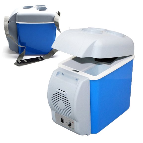 COMPUKAS 12V Travel Cooler and Warmer for Car, 7.5L Mini Fridge for Drinks and Snacks