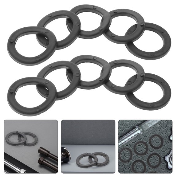 COMPUKAS 15Pcs Dumbbell Rod Washers Plastic Flat Weight Plate Washers for Gym Equipment