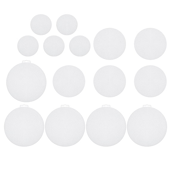 COMPUKAS 15-Piece White Plastic Canvas Set for Needlework, Crafting Projects, Crafts and Art Supplies Kit