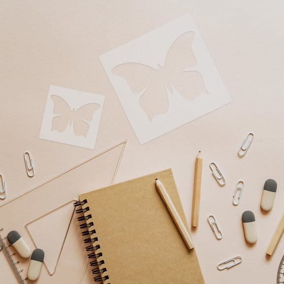 COMPUKAS 16-Piece Reusable Butterfly Stencil Set for Wall Art, Home Decoration, Painting and Craft Templates