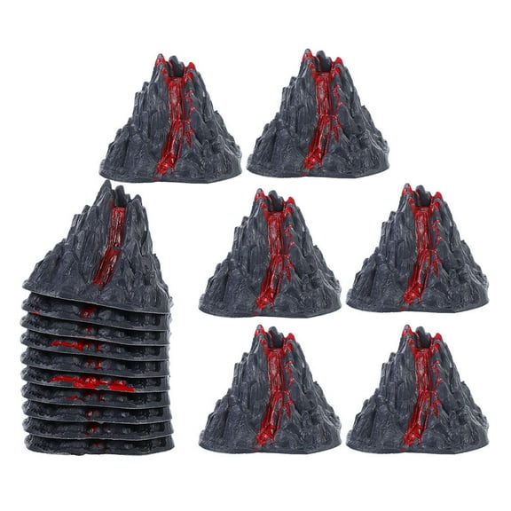 COMPUKAS Plastic Volcano Model Realistic Multi 16Pcs