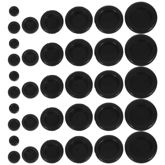 COMPUKAS 170PCS Grommet Rubber Black Wire Guide Ring Set for Auto Body