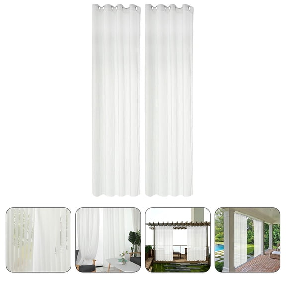 COMPUKAS 1-Pack Thick Sheer Curtains for Home, Bathroom & Outdoor Use - Privacy Window Panels