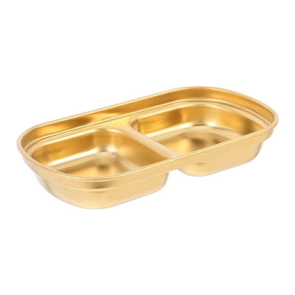 COMPUKAS 1-Pack Golden 304 Stainless Steel Sauce Dipping Bowl for Condiments, Seasonings, and Sauces 6.1x3.3x0.8 inches