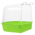 thumbnail image 1 of COMPUKAS 1-Pack Indoor Rectangular Light Green ABS Bird Bath Basin for Parakeets and Small Birds, 1 of 8