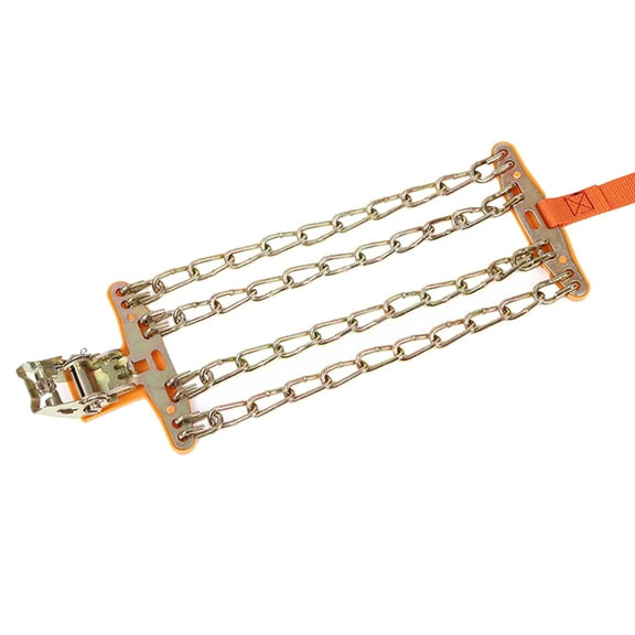 COMPUKAS 1Pack Manganese Steel Emergency Snow Chains for Winter Driving Safety Tension Resistant
