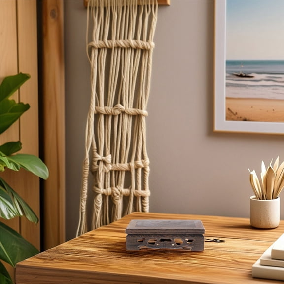 COMPUKAS 1Pack Oriental Plant Stand Wooden Display Stand for Crystal Sphere Quartz Coffee