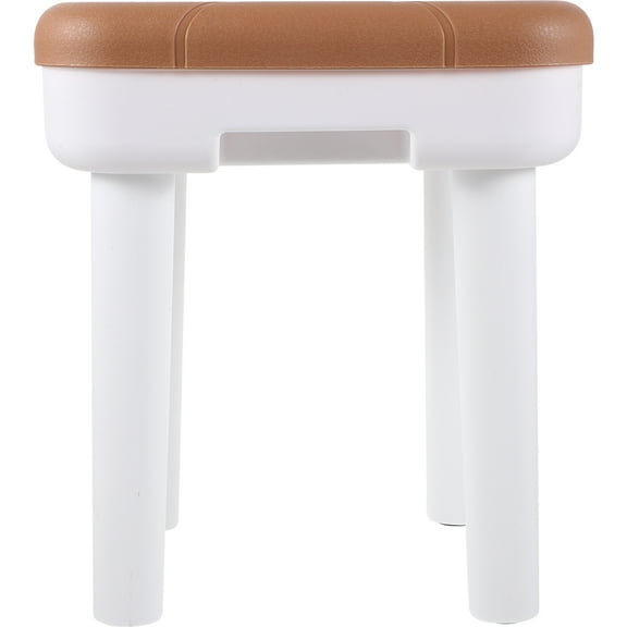 COMPUKAS home stool Stool Plastic Khaki Adults Home Use 1Pcs