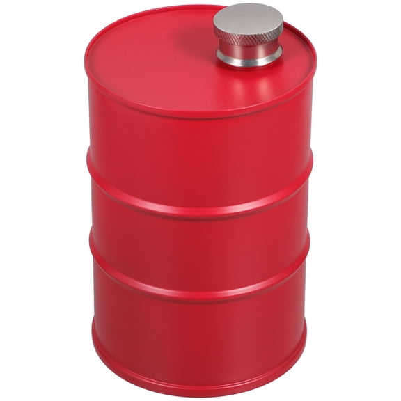 COMPUKAS 1Pack Red Cylindrical Wine Flask for Home Use and Bar Use Drink Enthusiasts