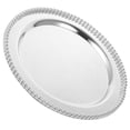 thumbnail image 1 of COMPUKAS 1Pack Silver Iron Round European Style Cupcake Plate for Food Serving and Jewelry Storage 11.8In, 1 of 8