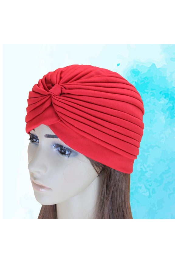 1Pack Soft Red Yoga Turtleneck Cap for Women Chemotherapy Support Daily Wear 5.9x5.9x0.4in