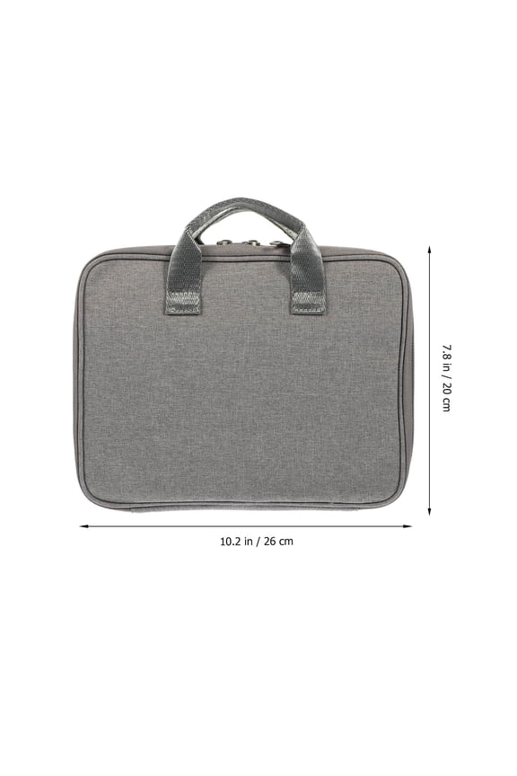1Pack Watch Strap Organizer Box Rectangular Grey Cloth Multi Compartment Travel Convenience