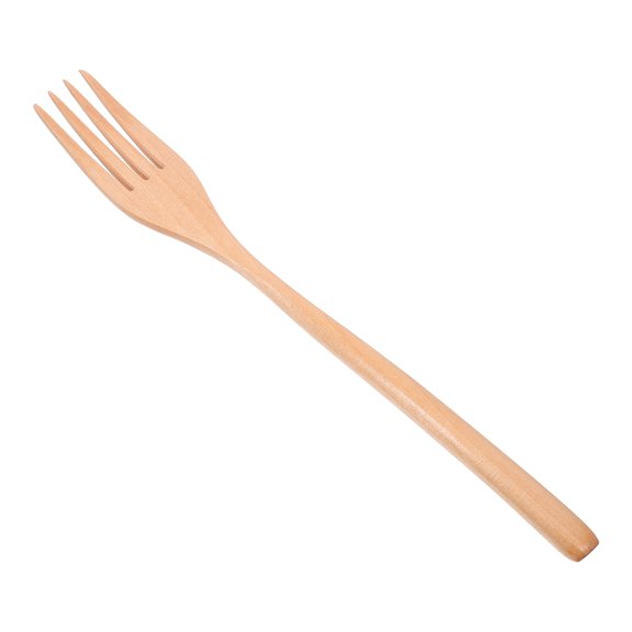 COMPUKAS 1Pack Wooden Fruit Fork For Serving And Preparing Salads In Brown With A Comfortable Grip