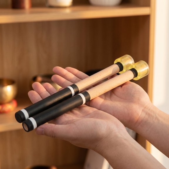 COMPUKAS 1 Pair Non- Grip Drumsticks with Plastic Tips for Jazz Practice, Live Performance, and Drum Sessions