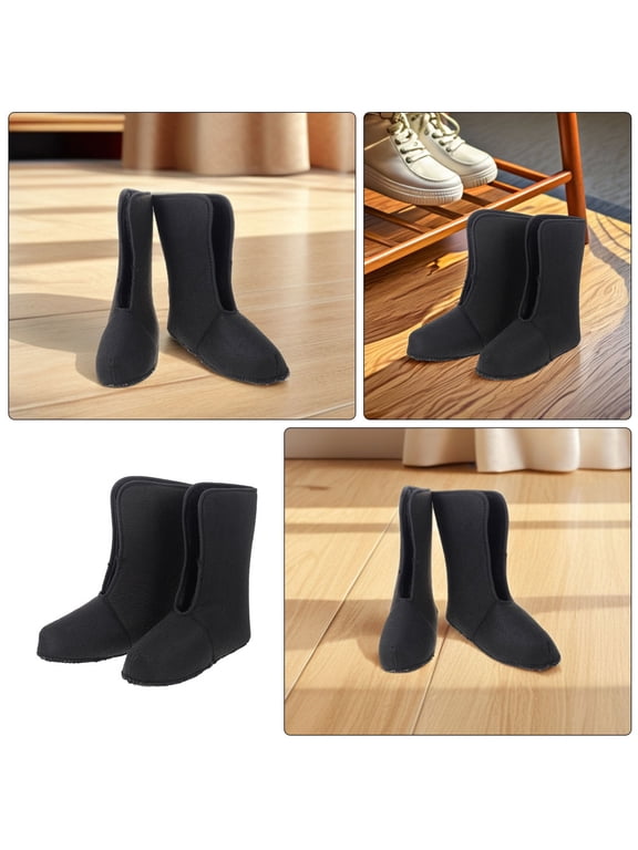 Black Soft Insulated Warm Boot Liners for Snow Boots 1 Pair