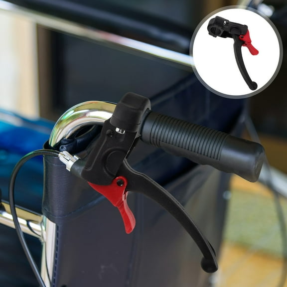 COMPUKAS 1Pair Wheelchair Hand Brake Black Plastic Durable Ergonomic Design for Home Use and Easy Installation