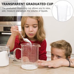 COMPUKAS 1Pc Clear Measuring Jug with Non Skid Handle for Accurate Liquid Measurement