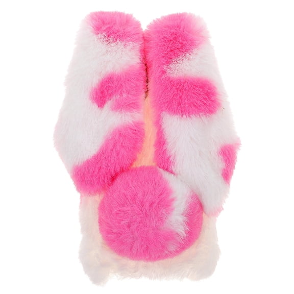 COMPUKAS 1Pc Fluffy Cellphone Case Pink Plush Phone Cover for Phone Protection with Tpu Material