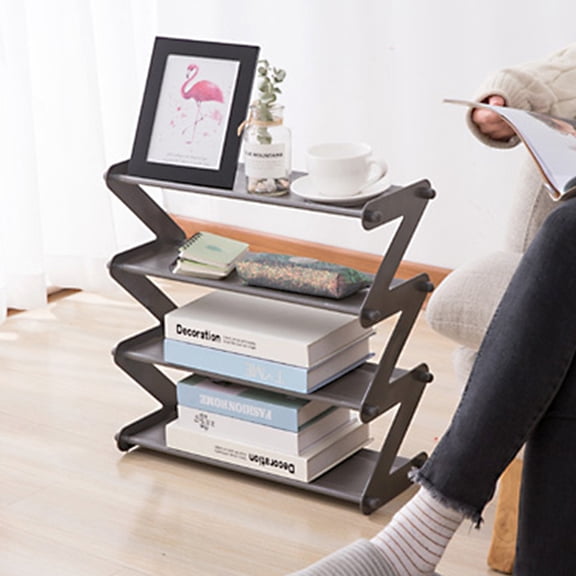 COMPUKAS Shoe Display Shelf 1Pack Dark Grey Creative Storage Rack for Kitchen Utensil Storage