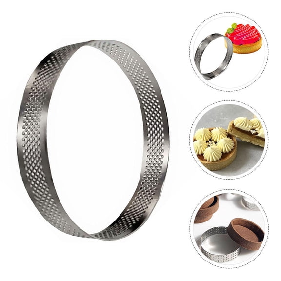 COMPUKAS 1Pc Stainless Steel Round Tarts Circle Cake Mold Non Stick Baking Ring