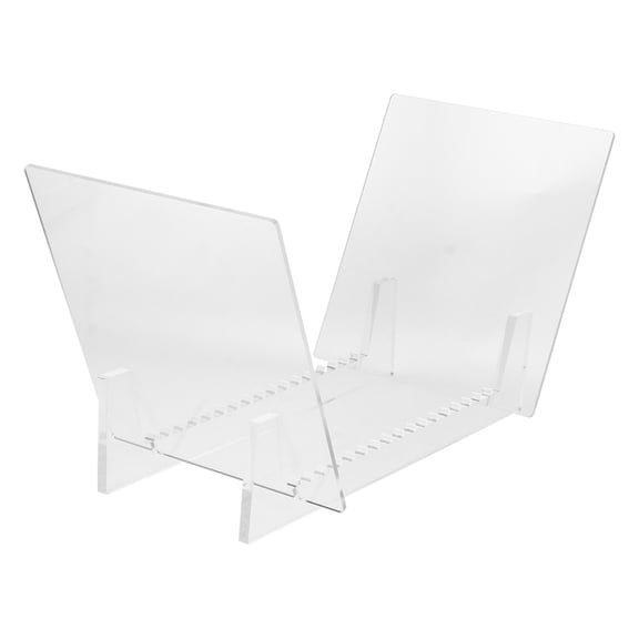 COMPUKAS Vinyl Record Storage Rack Acrylic Transparent for Album Display