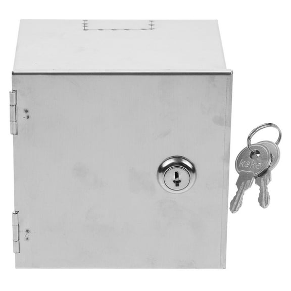 COMPUKAS 1Pcs Anti Theft Outlet Box Protective Socket Box With Lock Stainless Steel For General Users