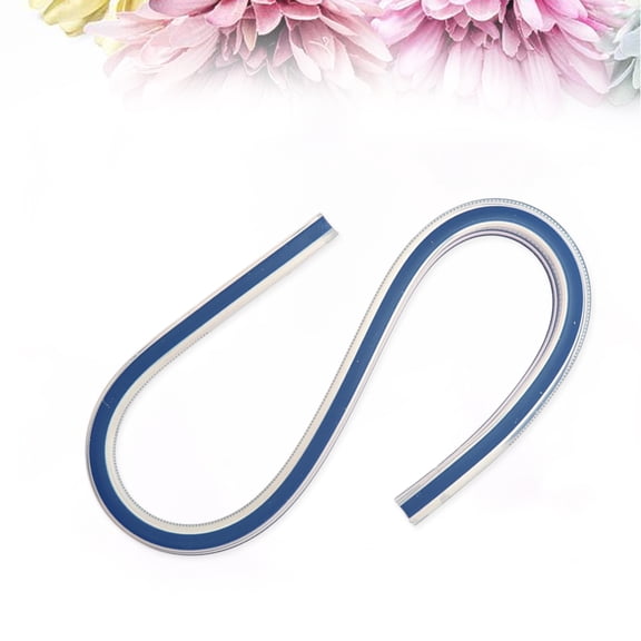 COMPUKAS 1Pcs Flexible Curve Ruler Multi Color Plastic Metal Measuring Tool for Engineering and Construction