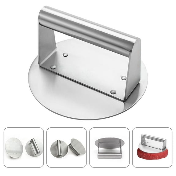 COMPUKAS Burger Press with Handle - Patty Maker for Home Cooking, Grilling, and Commercial Kitchen Use