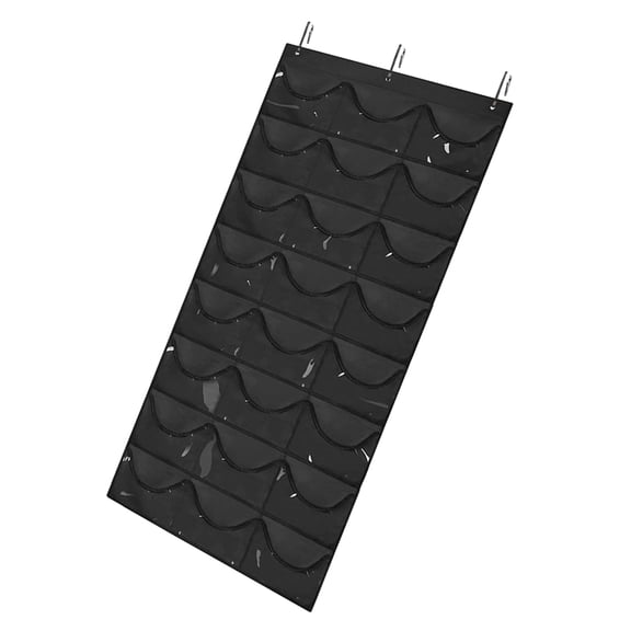 COMPUKAS Door Hat Hanger Baseball Hat Organizer Black Stainless Steel 1Pack