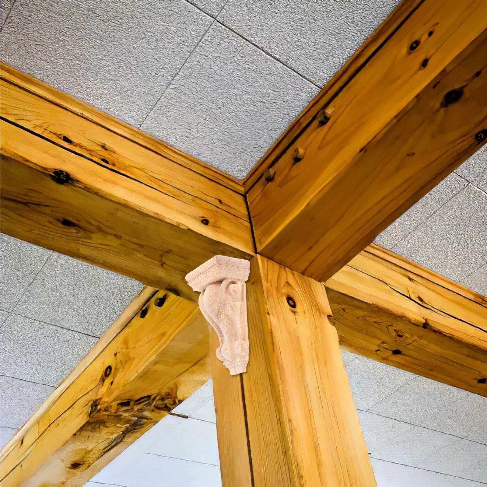 COMPUKAS 1Pcs Wood Roman Column Corbels For Shelves Decorative Wood ...