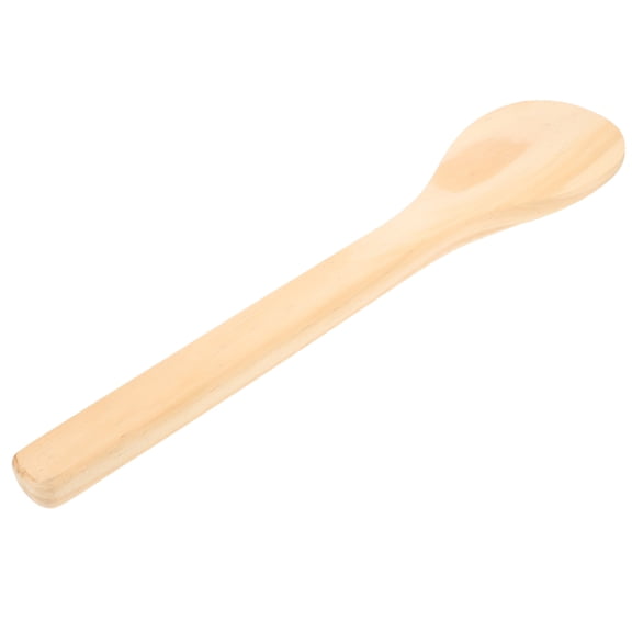 COMPUKAS Wooden Rice Spoon for Kitchen Use with Smooth Surface Light Yellow Color Perfect for Stirring 7.8 Inches