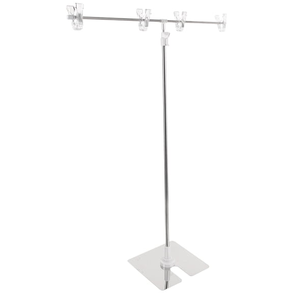 COMPUKAS 1Pcs Yard Sign Stakes T-Shaped Silver for Retail Stores Banners