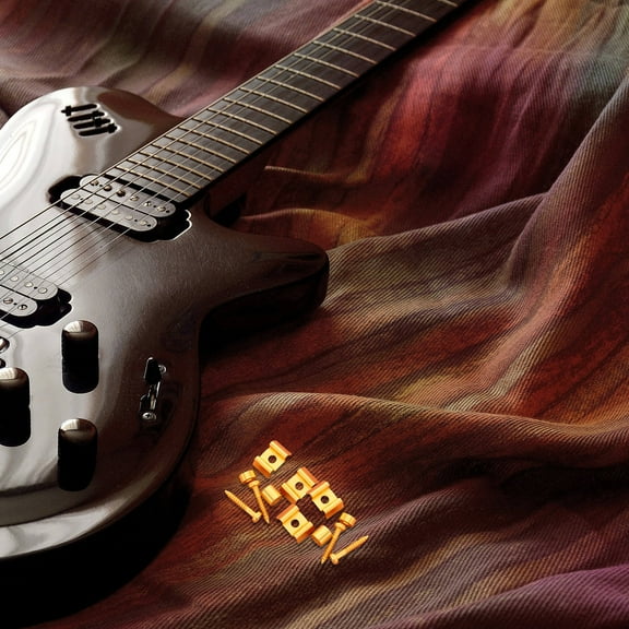 COMPUKAS 1Set 12pcs Compact Golden Guitar String Retainer for Guitar Maintenance and Tuning Stability