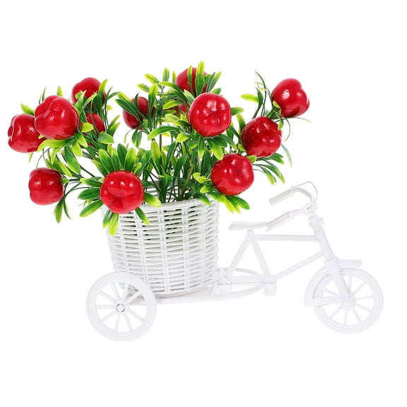 COMPUKAS Plastic Fruit Decoration Artificial Apples Decorative Homeowners Home Decoration 1Pcs