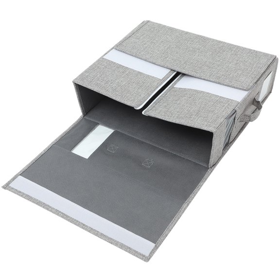 COMPUKAS 1Set Bedding Storage Box Grey Linen Closet Organizer Storage for Homeowners