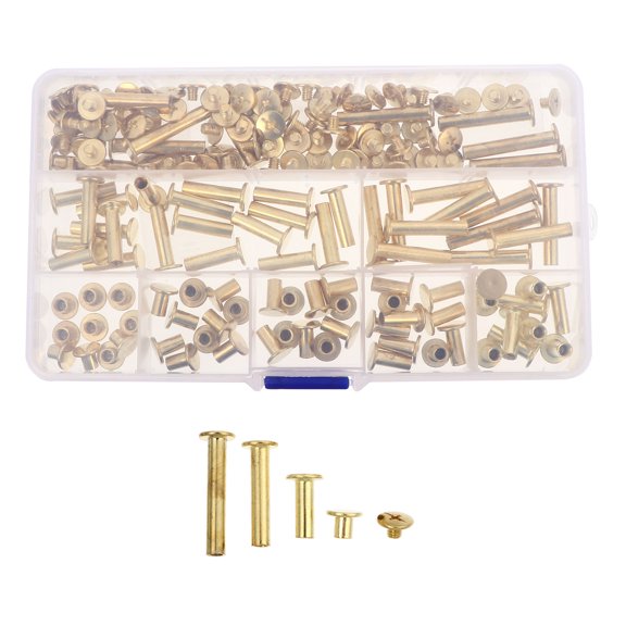 COMPUKAS 1Set Binding Screw Post Kit M5 Copper Screws for Household Scrapbook Photo Albums