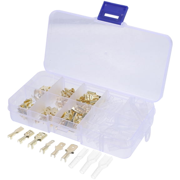 COMPUKAS Electrical Spade Connectors Kit, Insulated Crimp Terminal Assortment Set for Wiring and Electrical Repairs