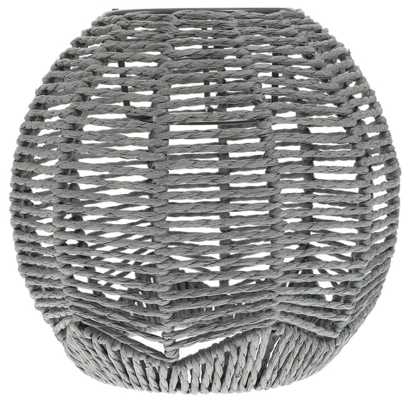COMPUKAS 1Set Grey Paper Twine Lampshade for Chandelier Light 15X15X14CM