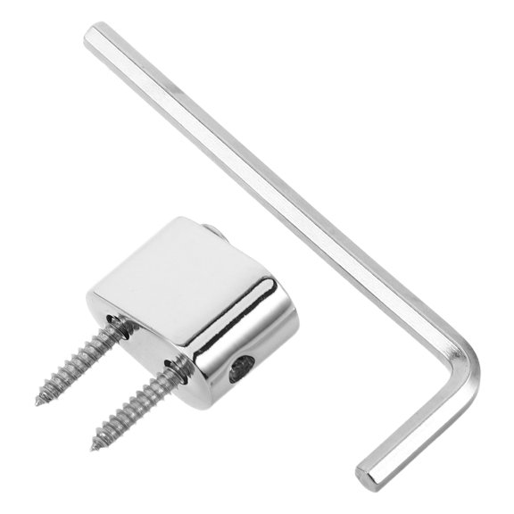 COMPUKAS 1Set Headless Guitar Bridge String Lock Plated Silver for Stable Tuning and Precise Electric Bass Performance