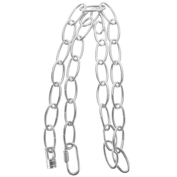 COMPUKAS 1Set Heavy Duty Light Fixture Chain Hanging Chain Silver Metal for Decorative Lighting Pendant Lamp 39.4in