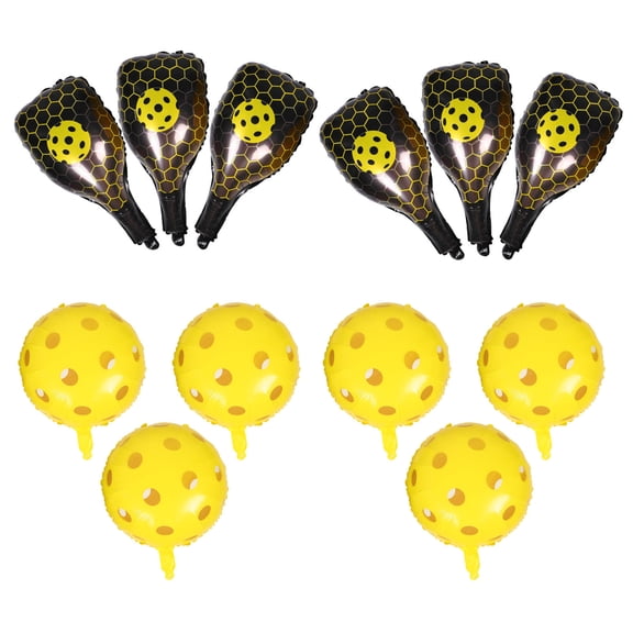 COMPUKAS 1Set Inflatable Yellow Pickleball Paddle Balloon for Sports Themed Party Decorations